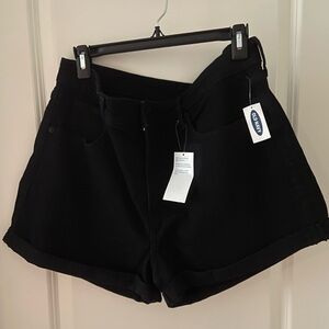 Women's Black Denim Shorts Old Navy-Size 16